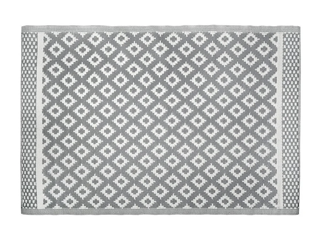 Tapis d'extérieur en polypropylène 120 x 180 cm Maya - Gris