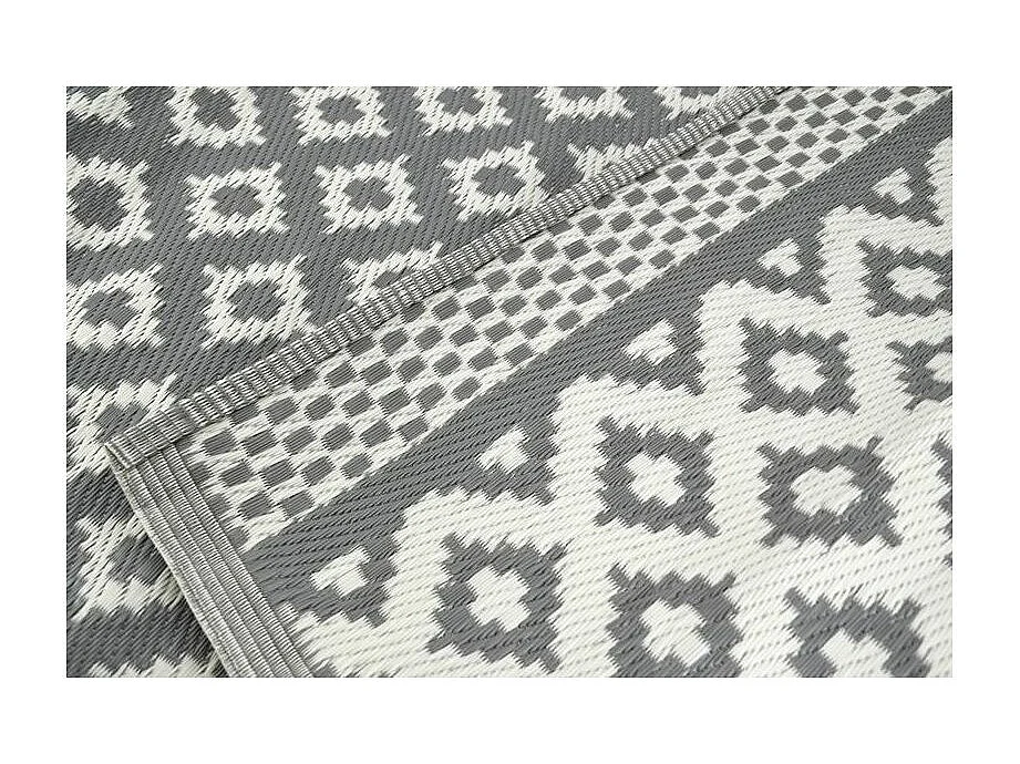 Tapis d'extérieur en polypropylène 120 x 180 cm Maya - Gris
