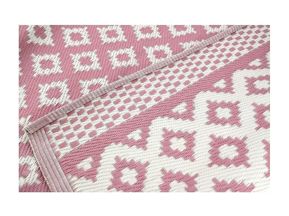 Tapis d'extérieur en polypropylène 120 x 180 cm Maya - Rose