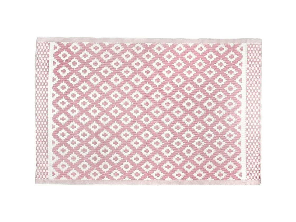 Tapis d'extérieur en polypropylène 120 x 180 cm Maya - Rose