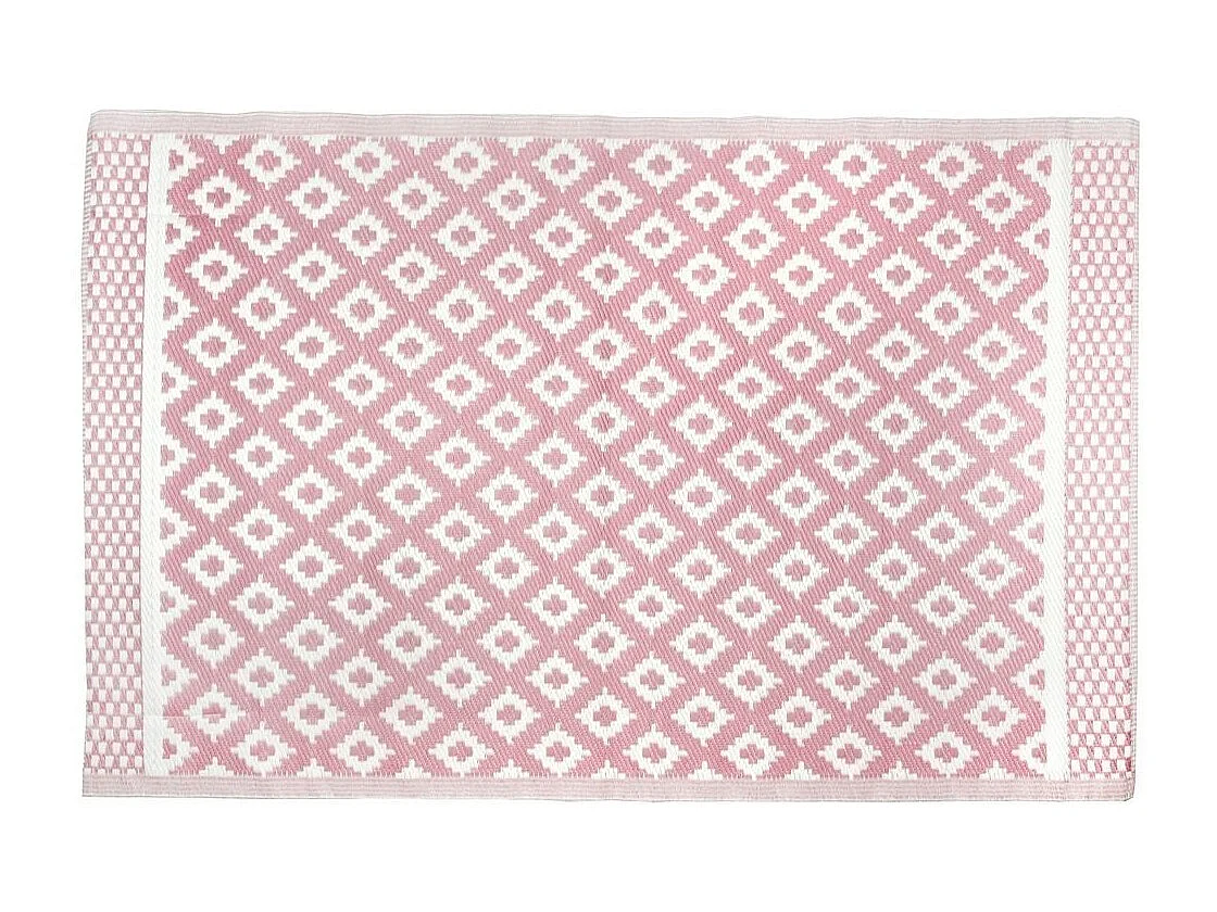 Tapis d'extérieur en polypropylène 120 x 180 cm Maya - Rose