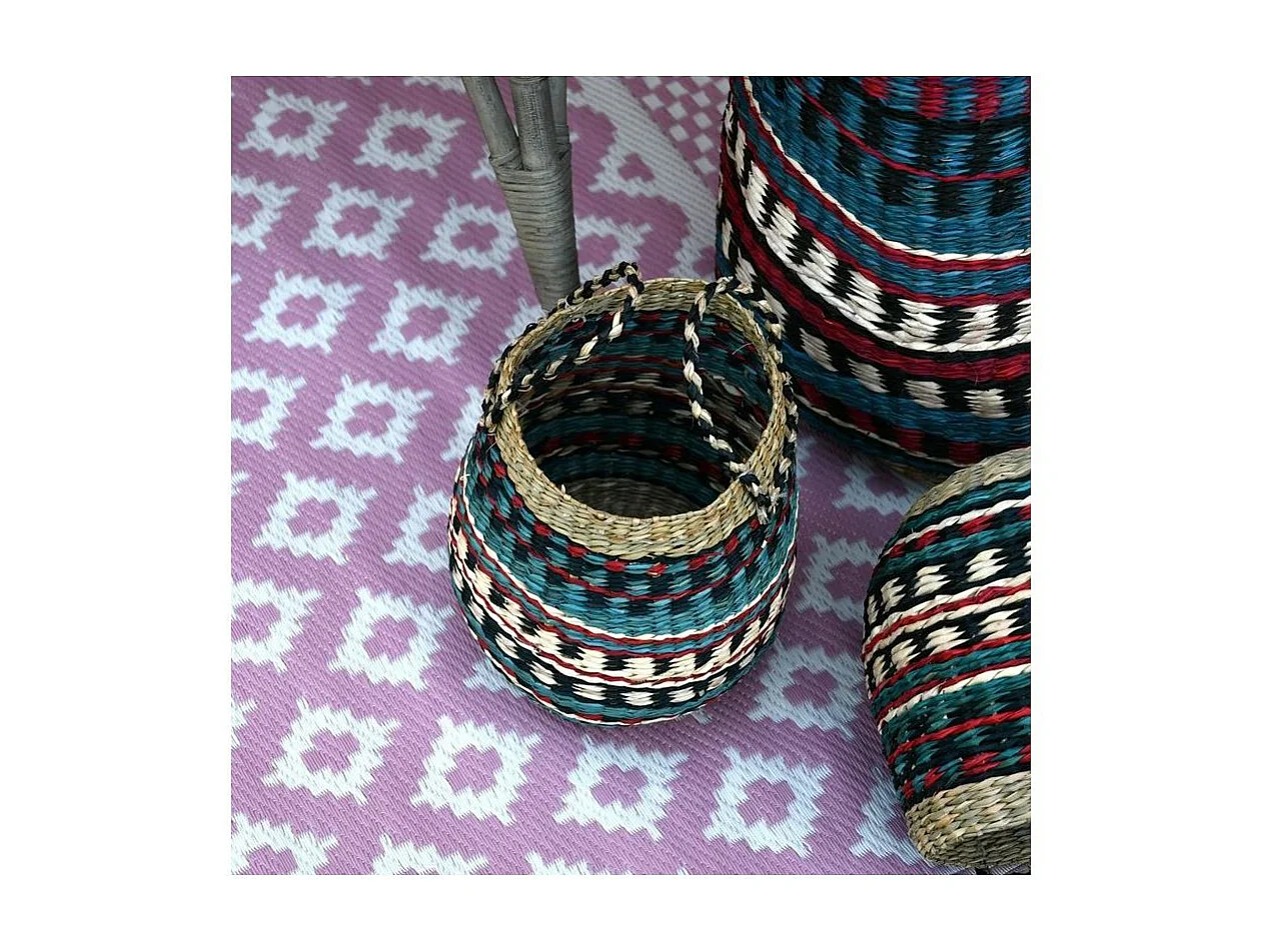 Tapis d'extérieur en polypropylène 120 x 180 cm Maya - Rose