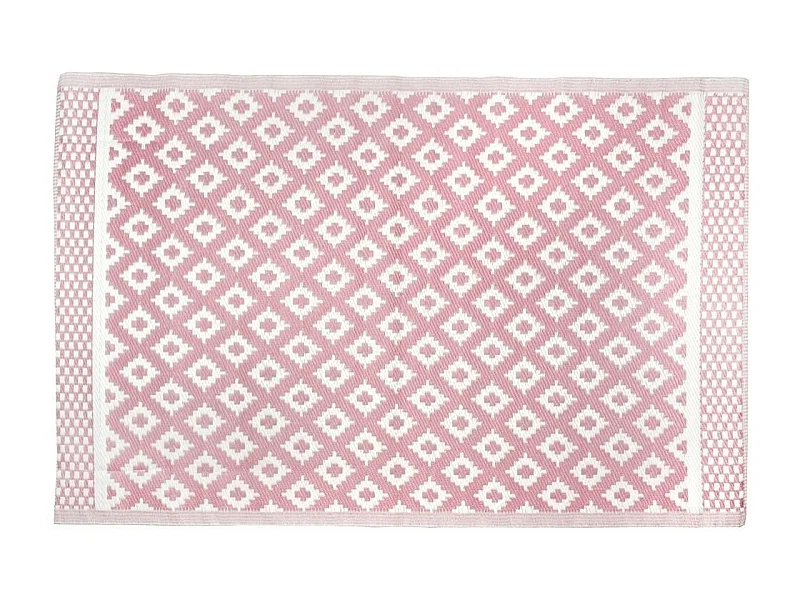 Tapis d'extérieur en polypropylène 120 x 180 cm Maya - Rose