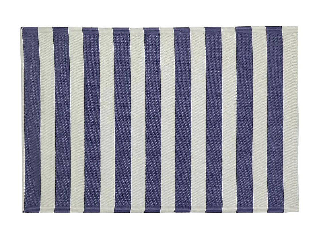 Polypropylen-Teppich für den Außenbereich 120 x 180 cm Streifen - Blau