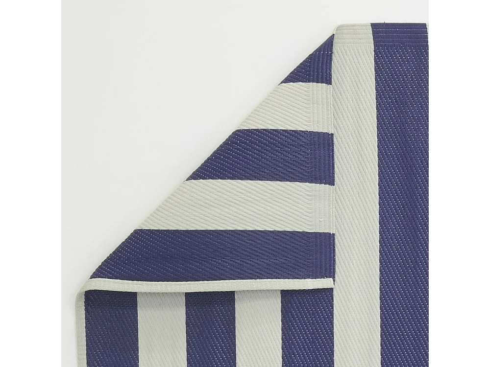 Polypropylen-Teppich für den Außenbereich 120 x 180 cm Streifen - Blau