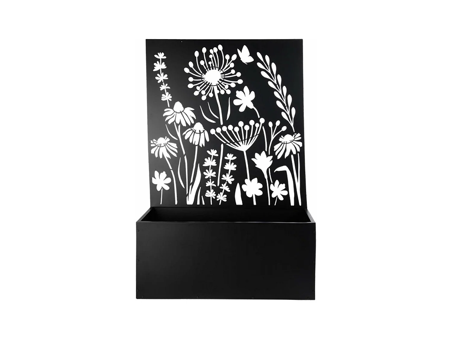 Jardinière en fer avec treillis Motif floral