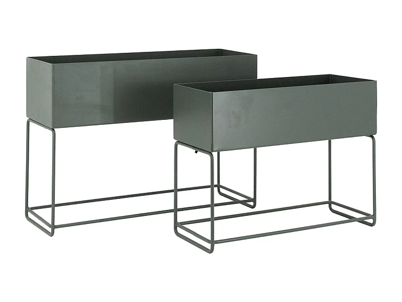 Sellettes de jardin en métal (Lot de 2) Rectangulaire