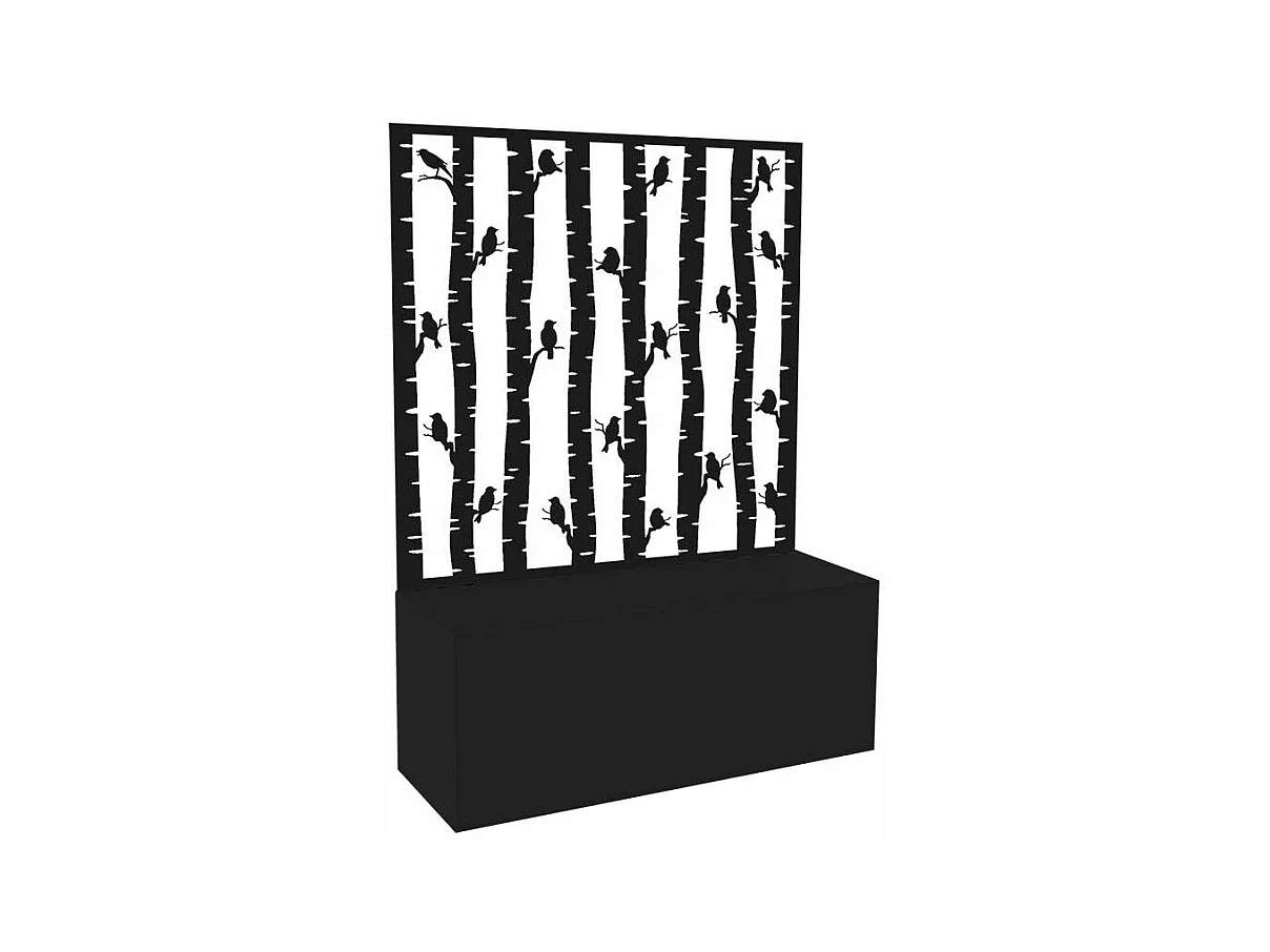 Jardinière en fer avec treillis Motif oiseaux