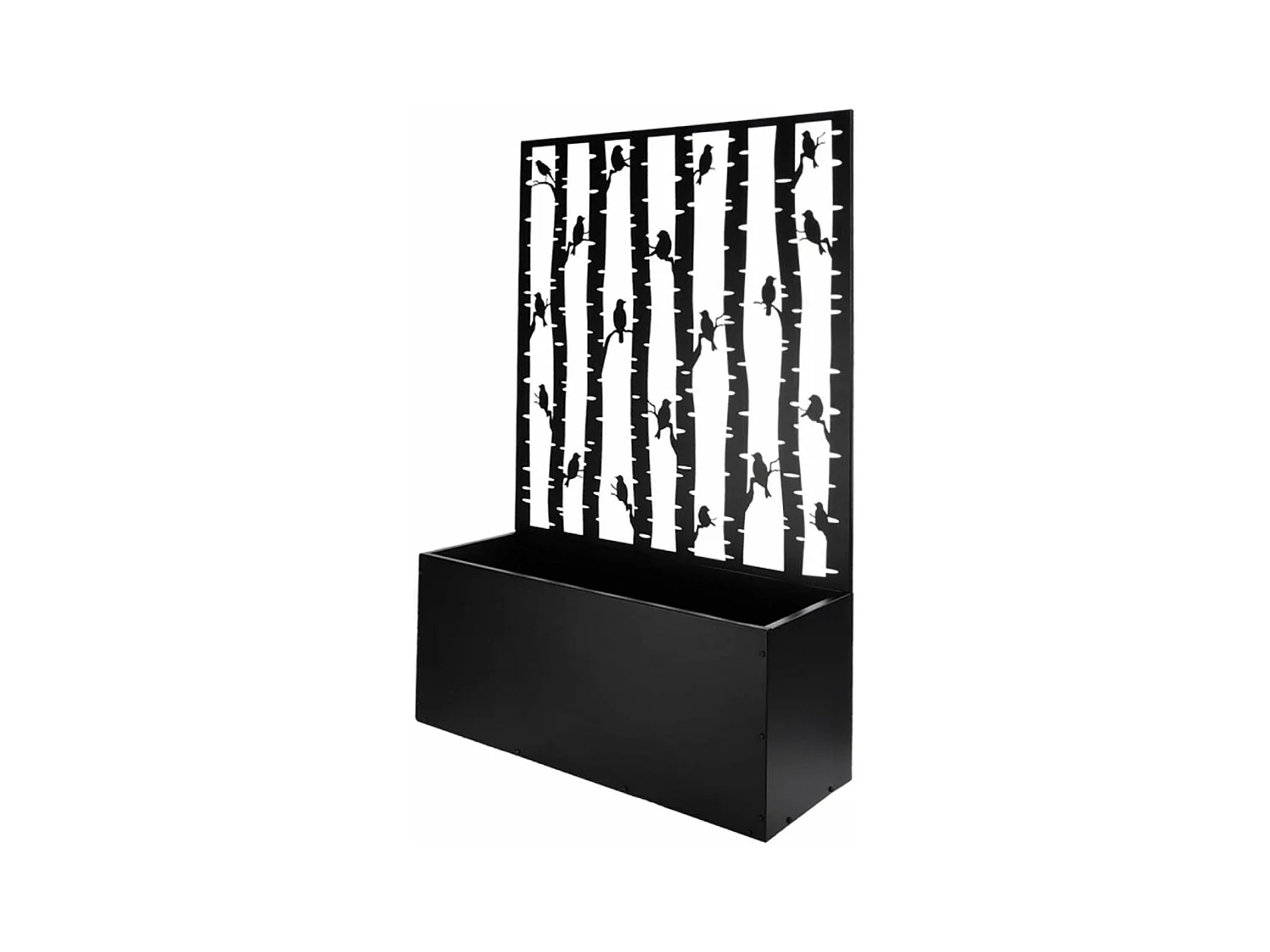 Jardinière en fer avec treillis Motif oiseaux