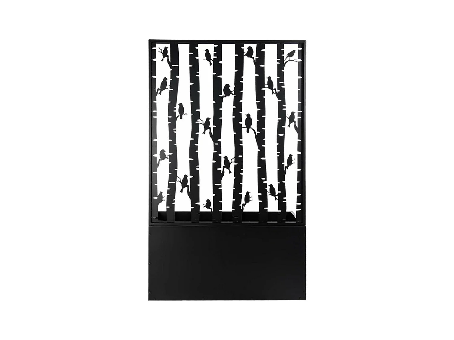 Jardinière en fer avec treillis Motif oiseaux