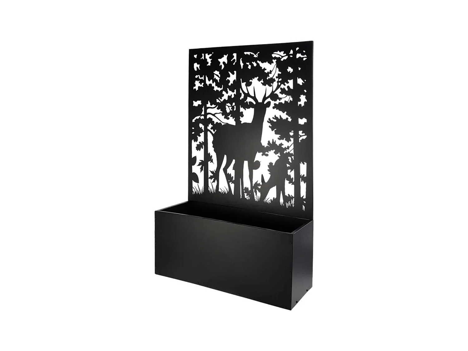 Jardinière en fer avec treillis Motif cerf