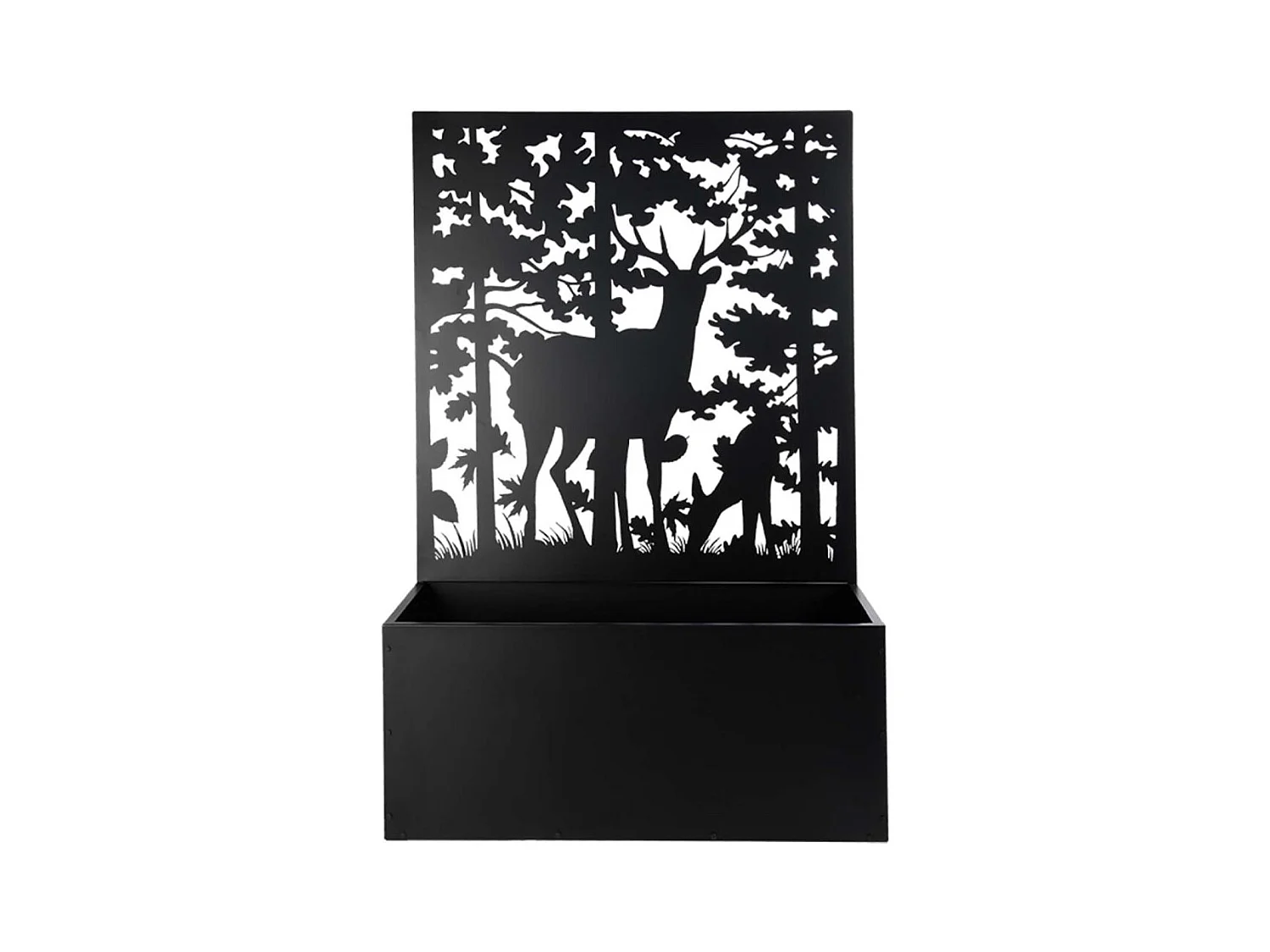 Jardinière en fer avec treillis Motif cerf