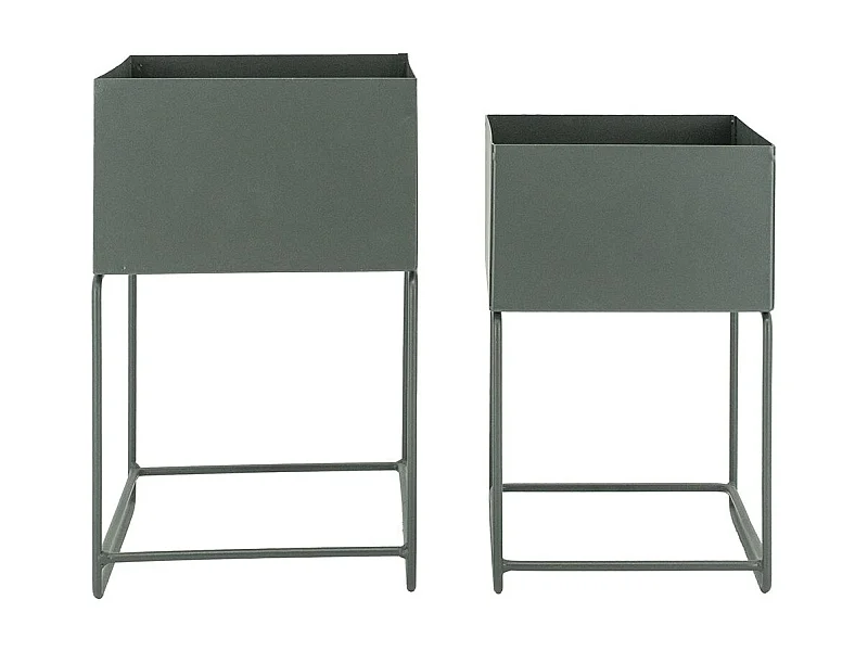 Sellettes de jardin en métal (Lot de 2) Carré