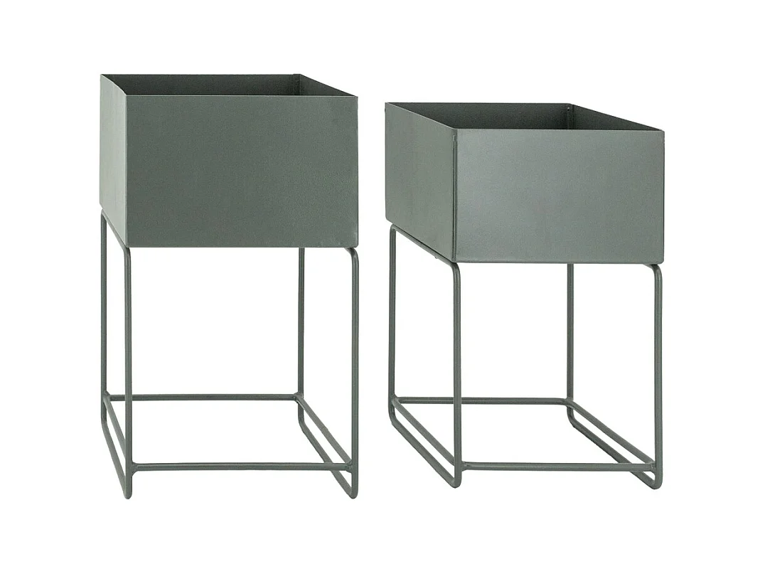 Sellettes de jardin en métal (Lot de 2) Carré