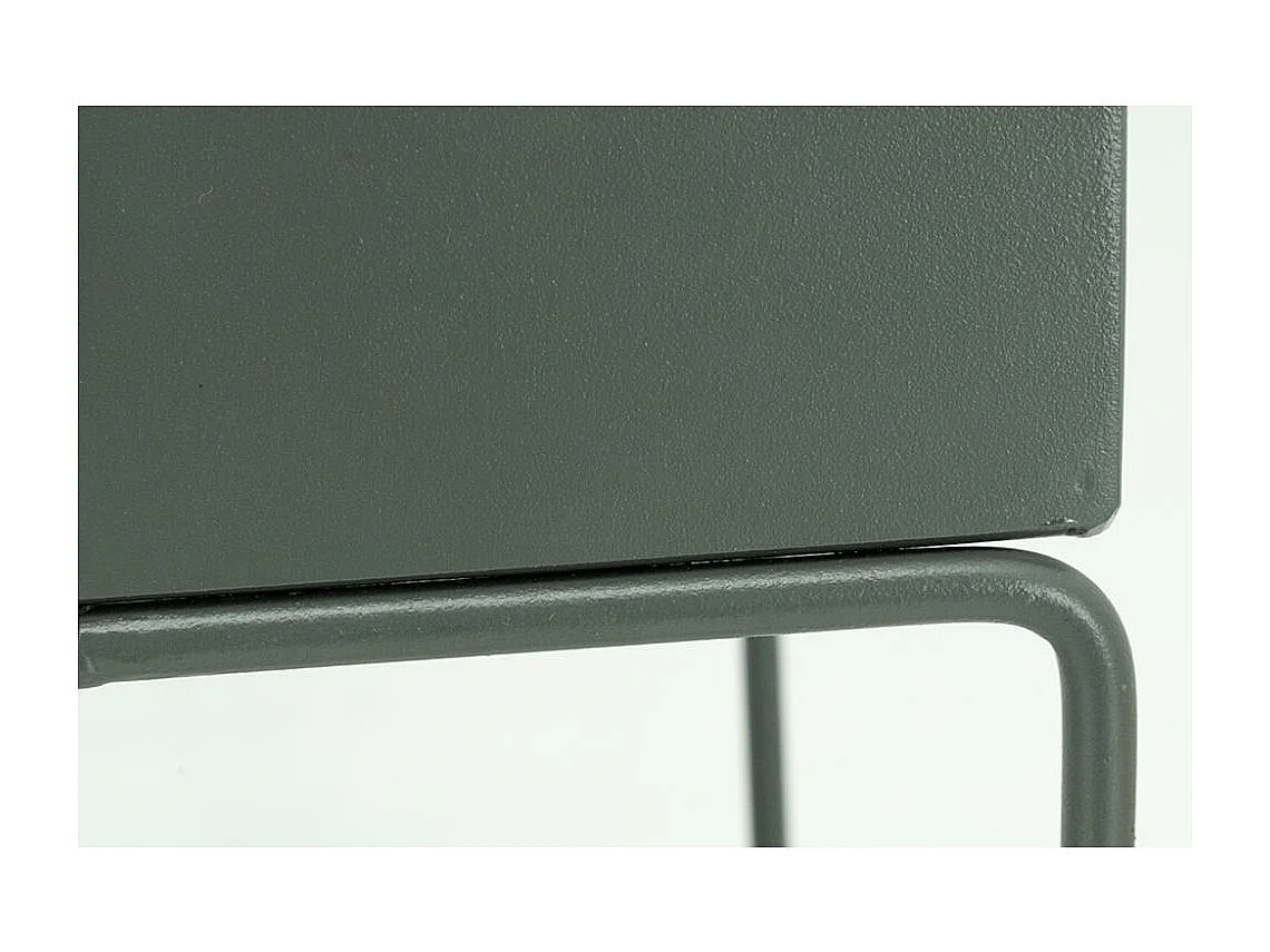 Quadratischer Blumenkasten aus Metall auf Ständer (Doppelpack)