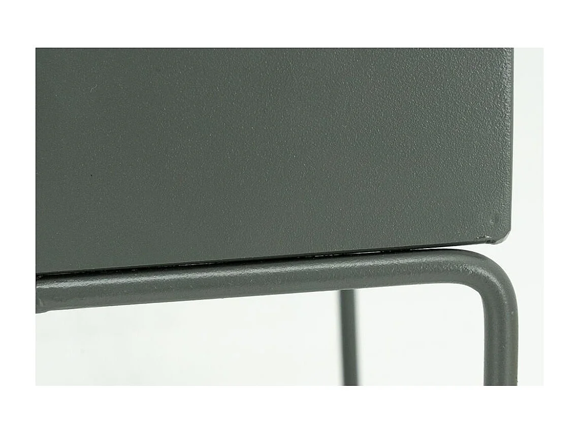 Quadratischer Blumenkasten aus Metall auf Ständer (Doppelpack)