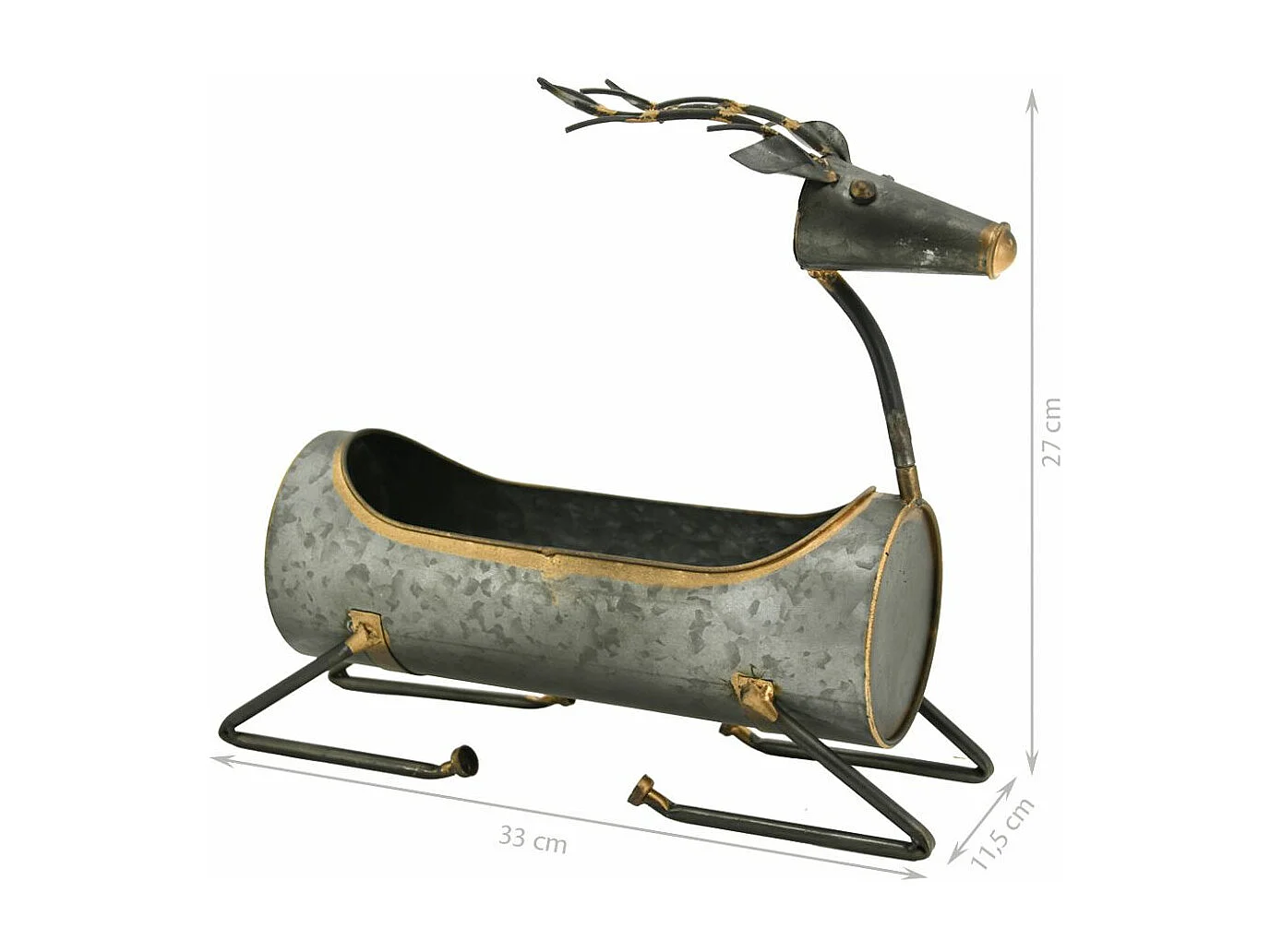 Jardinière en métal Cerf