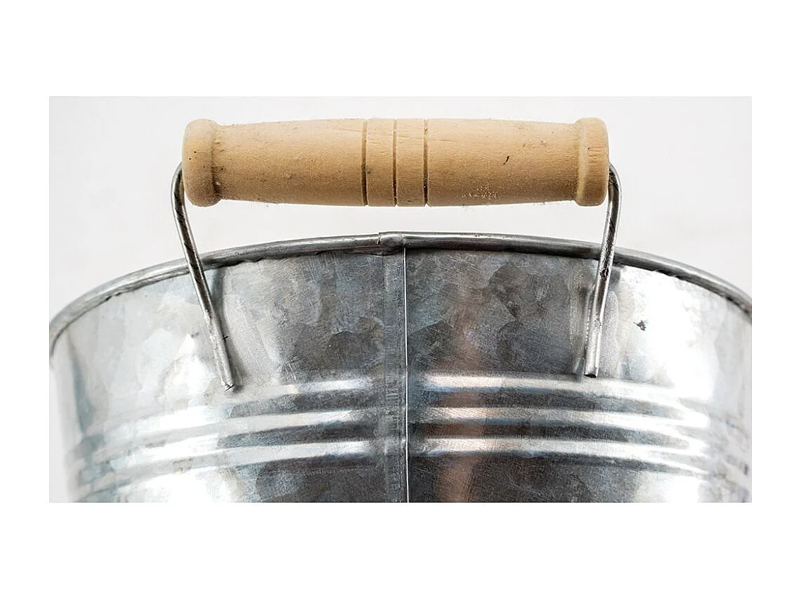 Ovaler Blumenkasten aus Zink und Holz