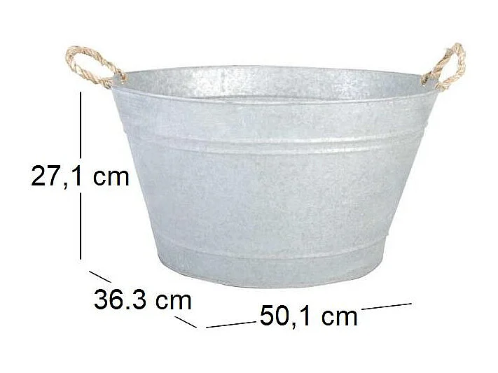 Jardinera de Zinc patinado para colocar 48x37x28,7cm