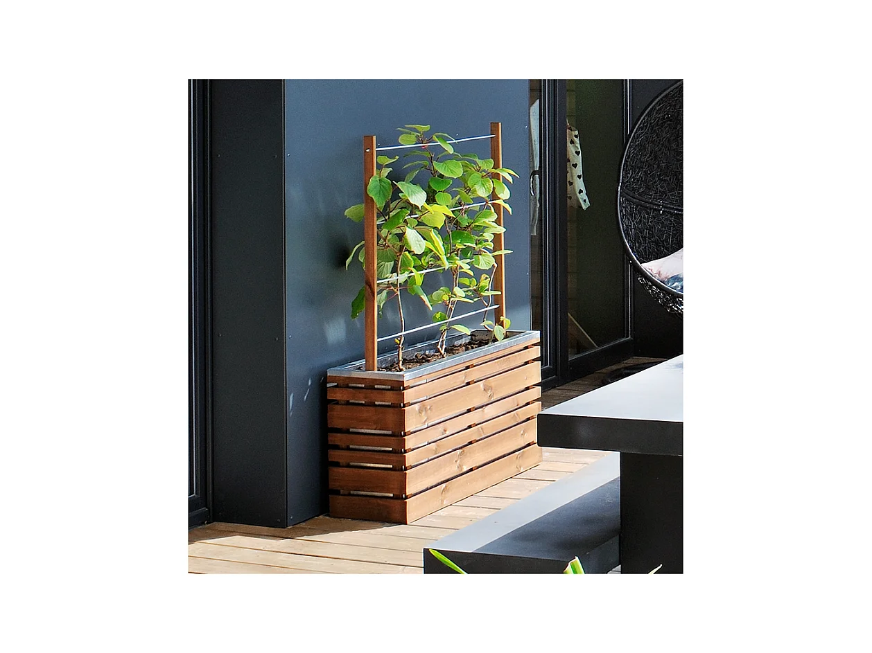 Bac à fleurs 110 litres Lign Z avec treillis