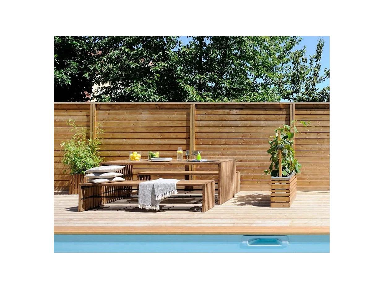 Bac à fleurs 110 litres Lign Z avec treillis