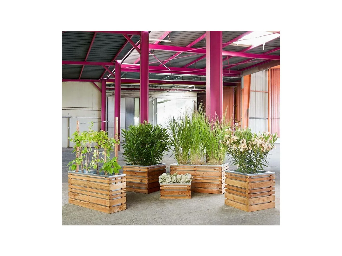 Bac à fleurs 110 litres Lign Z avec treillis