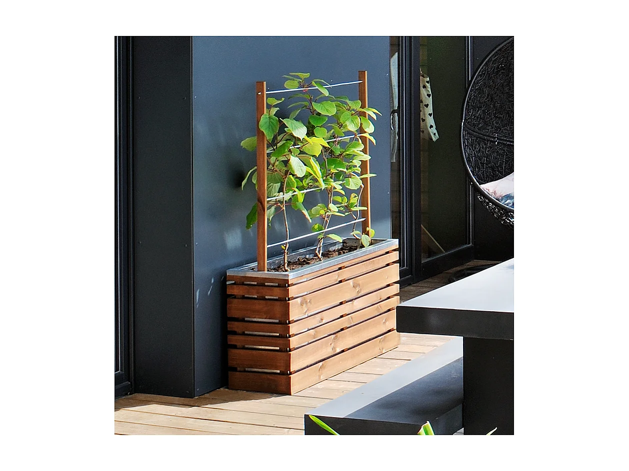 Bac à fleurs 110 litres Lign Z avec treillis