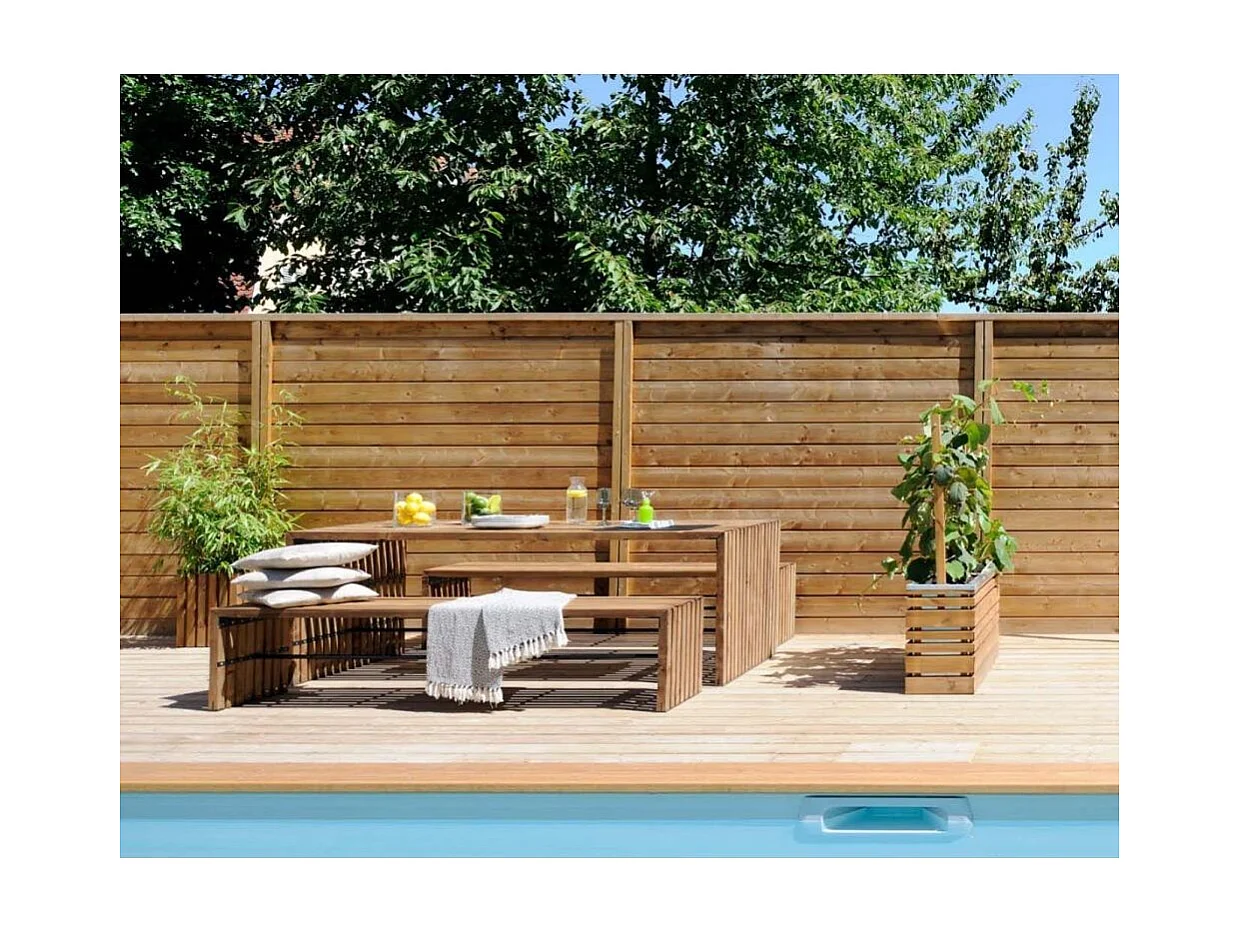 Bac à fleurs 110 litres Lign Z avec treillis