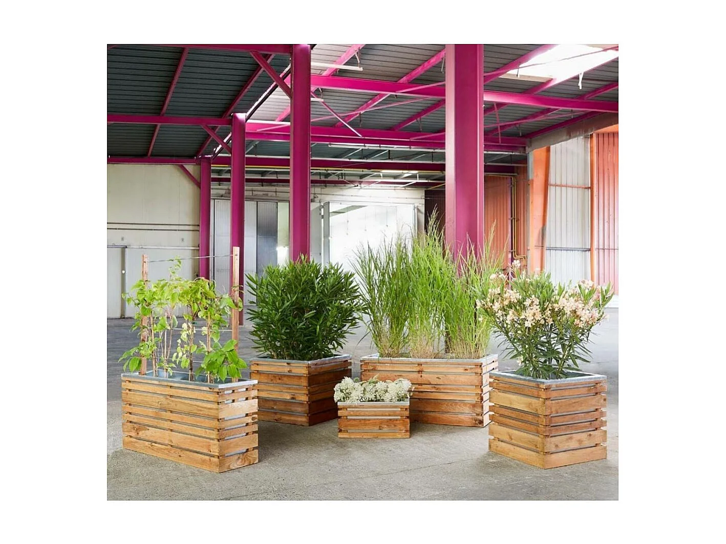 Bac à fleurs 110 litres Lign Z avec treillis