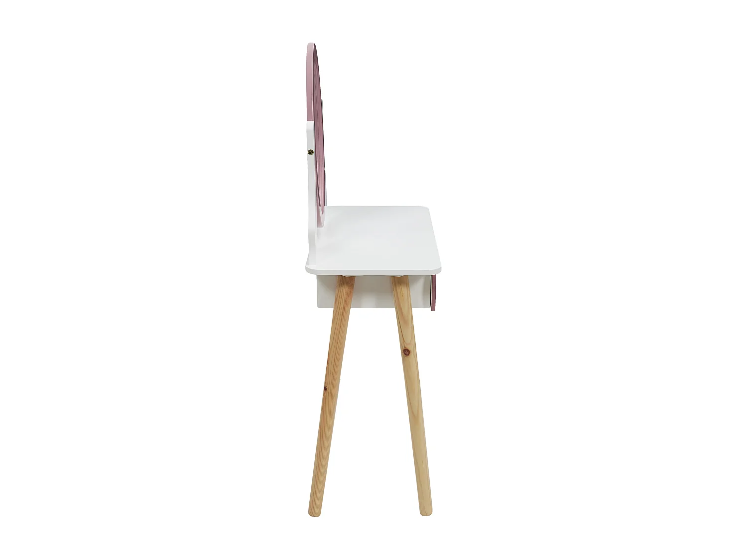 Wooden Dressing Table  55x30x97cm Rose, Blanc