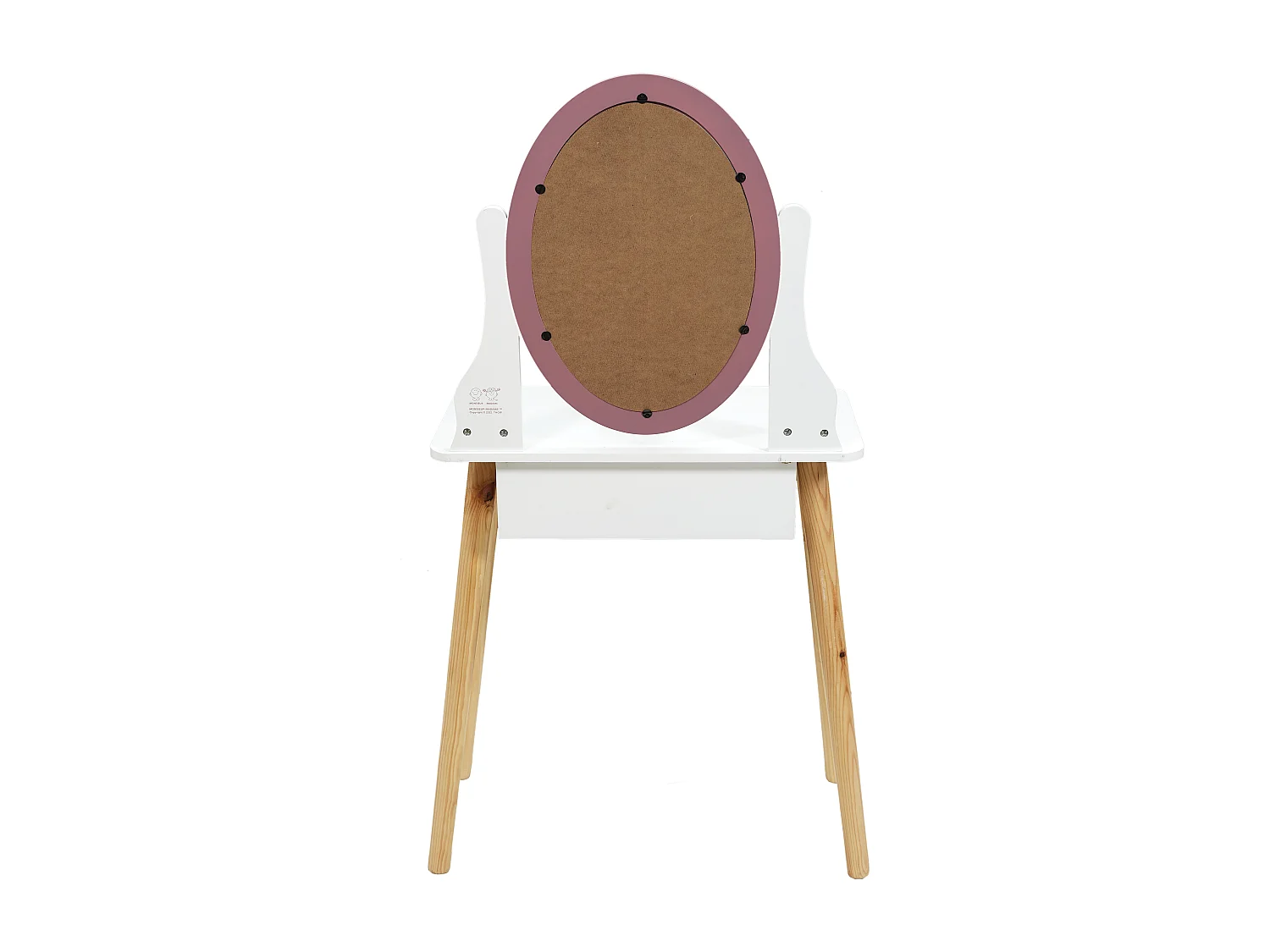 Wooden Dressing Table  55x30x97cm Rose, Blanc