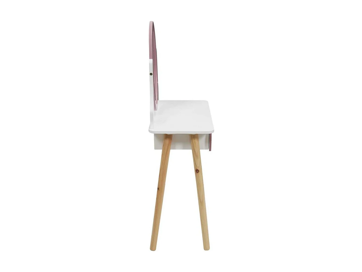 Wooden Dressing Table  55x30x97cm Rose, Blanc