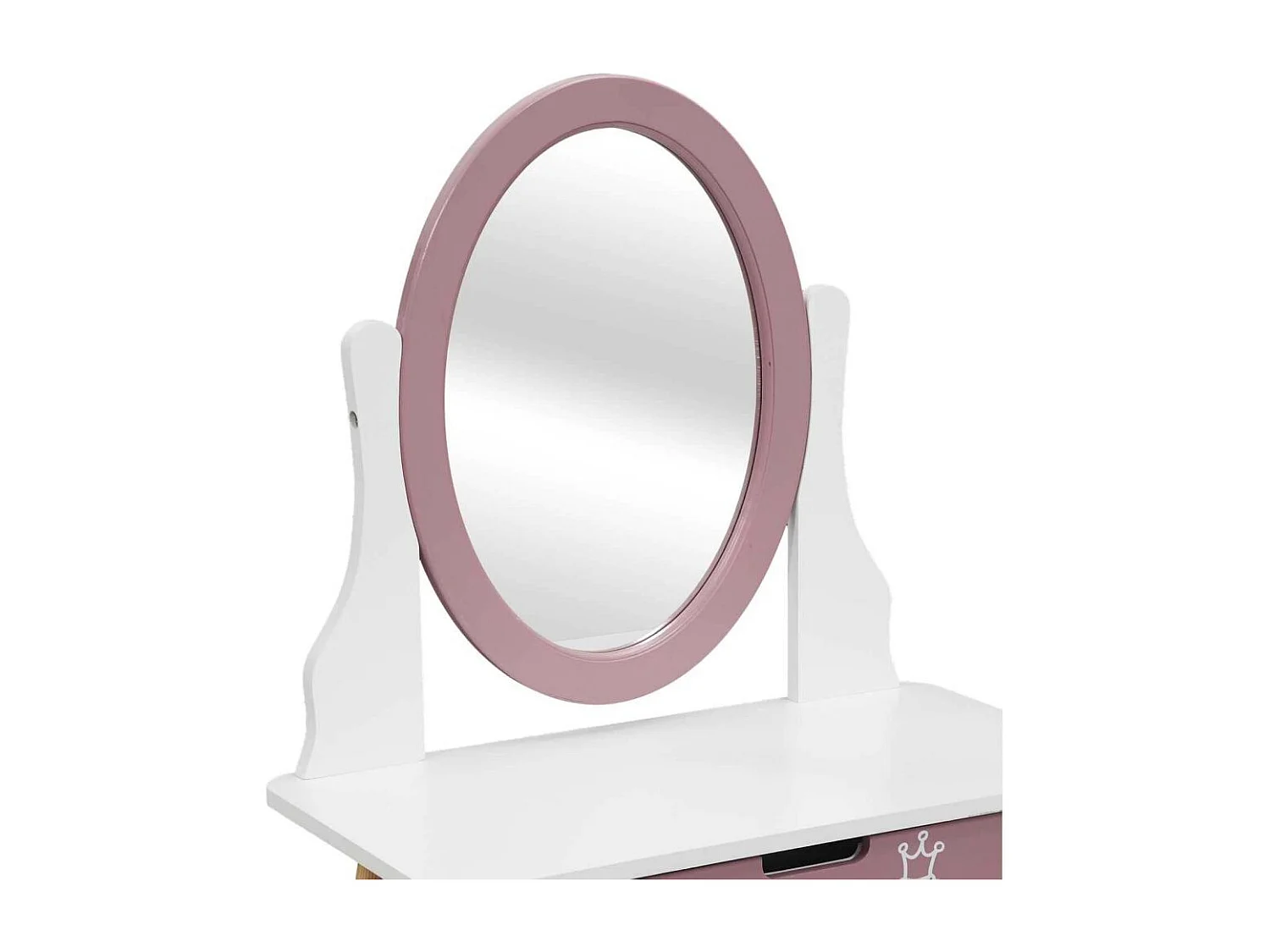 Coiffeuse Enfant "Monsieur Madame" 108cm Rose