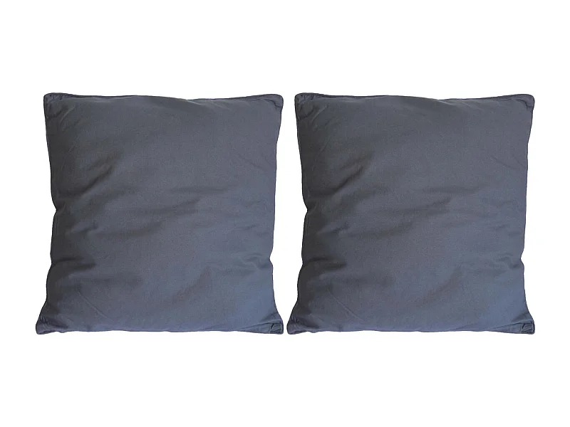 Coussin en coton coloré Salsa 45 cm (Lot de 2) Gris anthracite