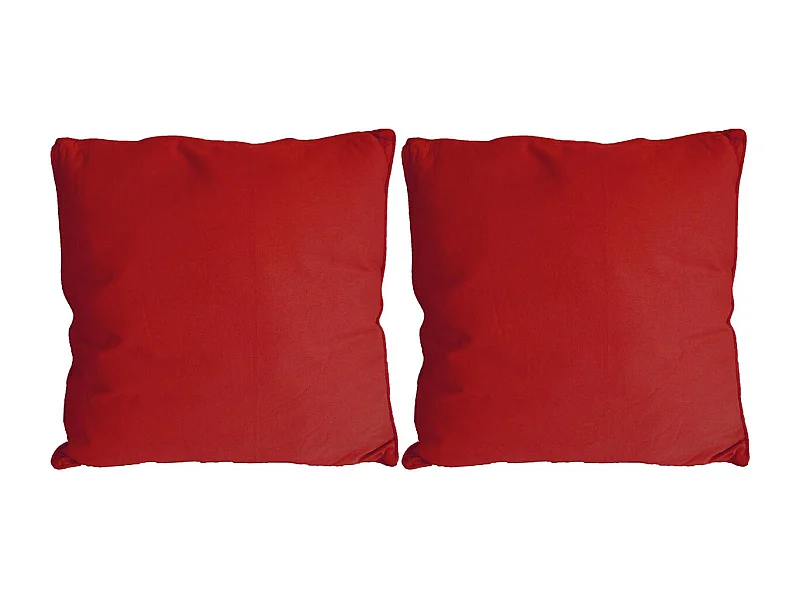 Coussin en coton coloré Salsa 45 cm (Lot de 2) Rouge