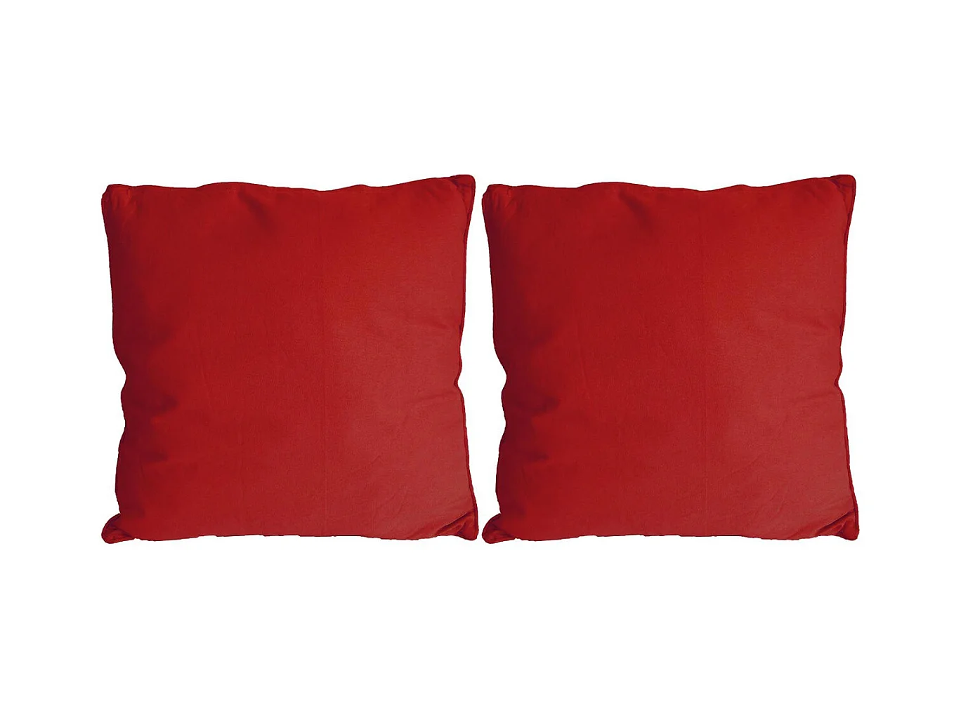 Coussin en coton coloré Salsa 45 cm (Lot de 2) Rouge