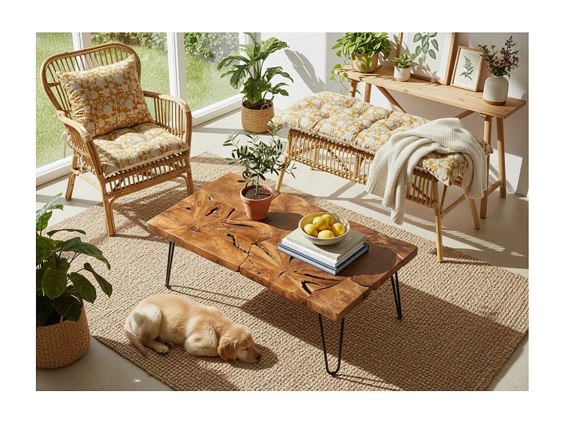 Banc en rotin naturel Keith