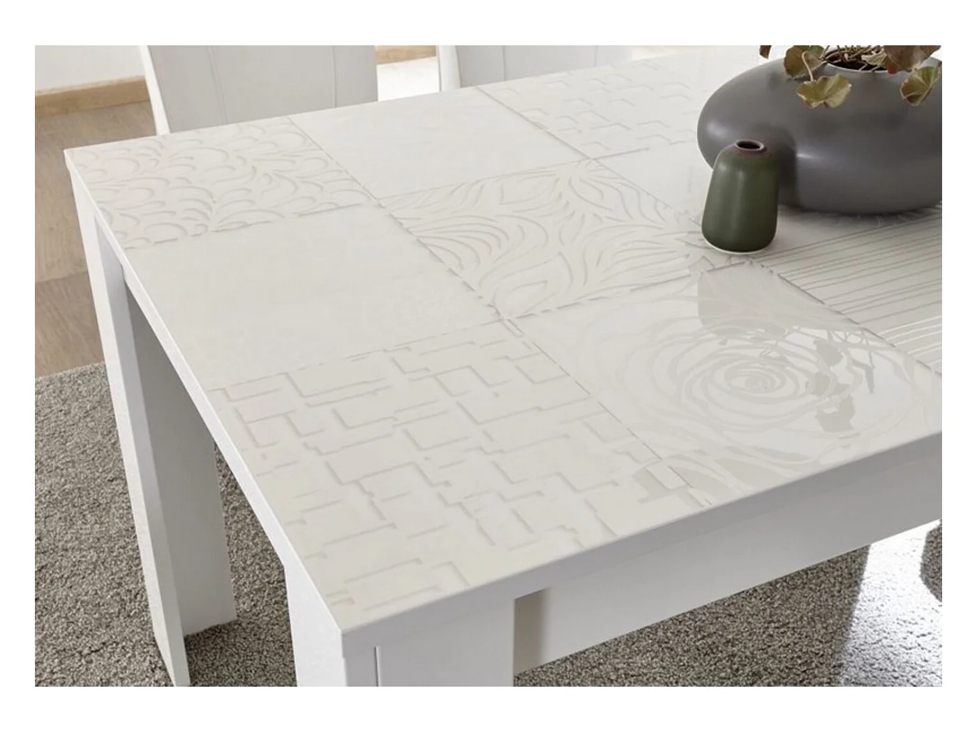 Table à manger MIREL en Blanc 180 cm