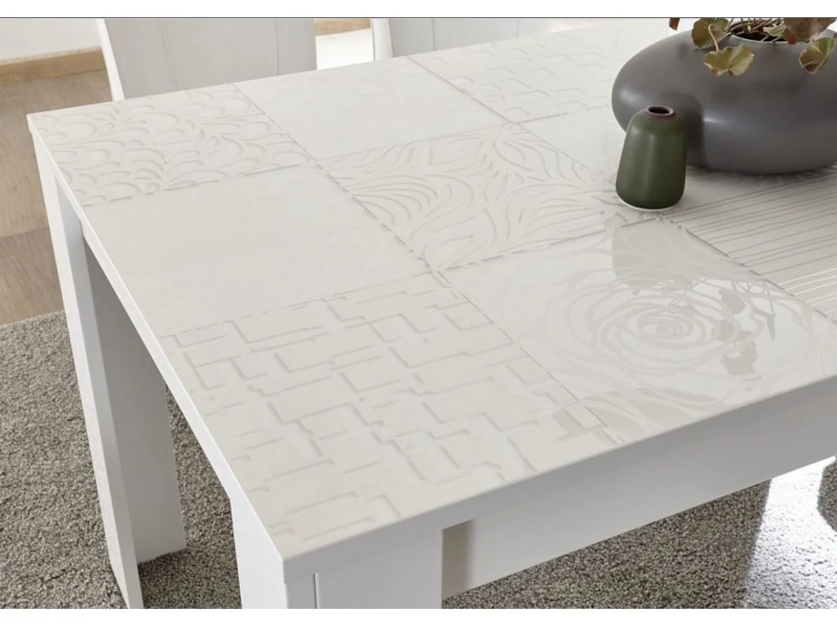 Table à manger MIREL en Blanc 180 cm