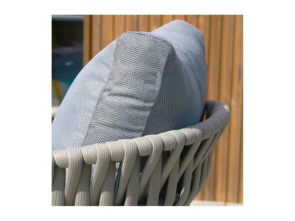 Salon de Jardin 4 Places "Capri" 161cm Gris Anthracite