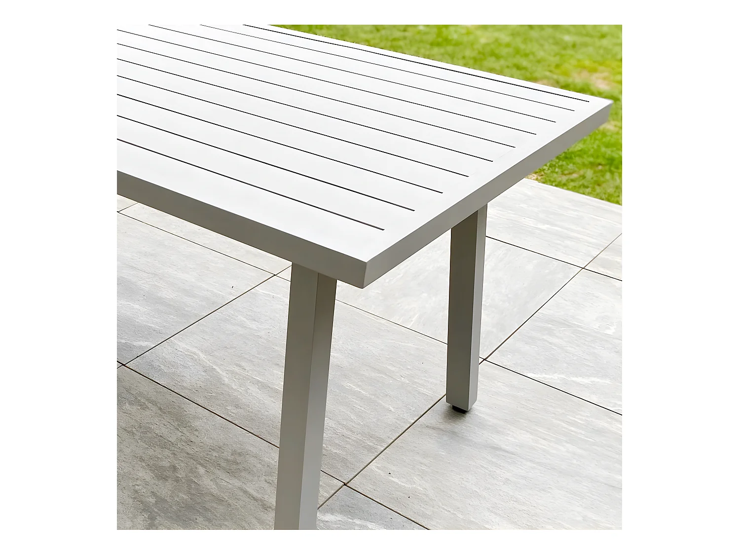 Ensemble Repas de jardin 9 Places "Antalya" 213cm Gris