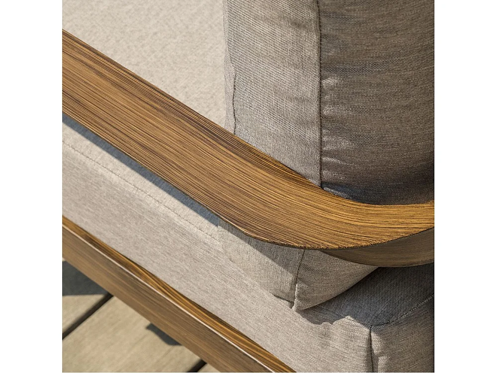 Salon de Jardin 4 Places "Portofino" 146cm Marron