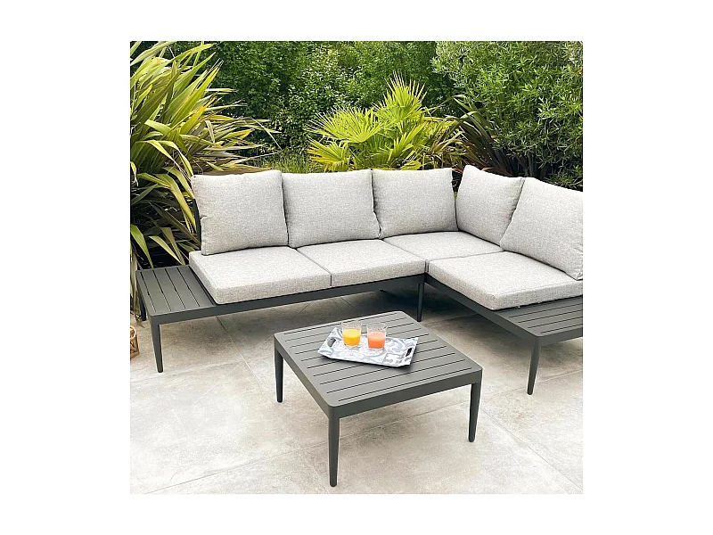 Salon de Jardin 4 Places "Ankara" 150cm Noir