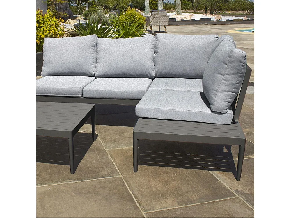 Salon de Jardin 4 Places "Ankara" 150cm Noir