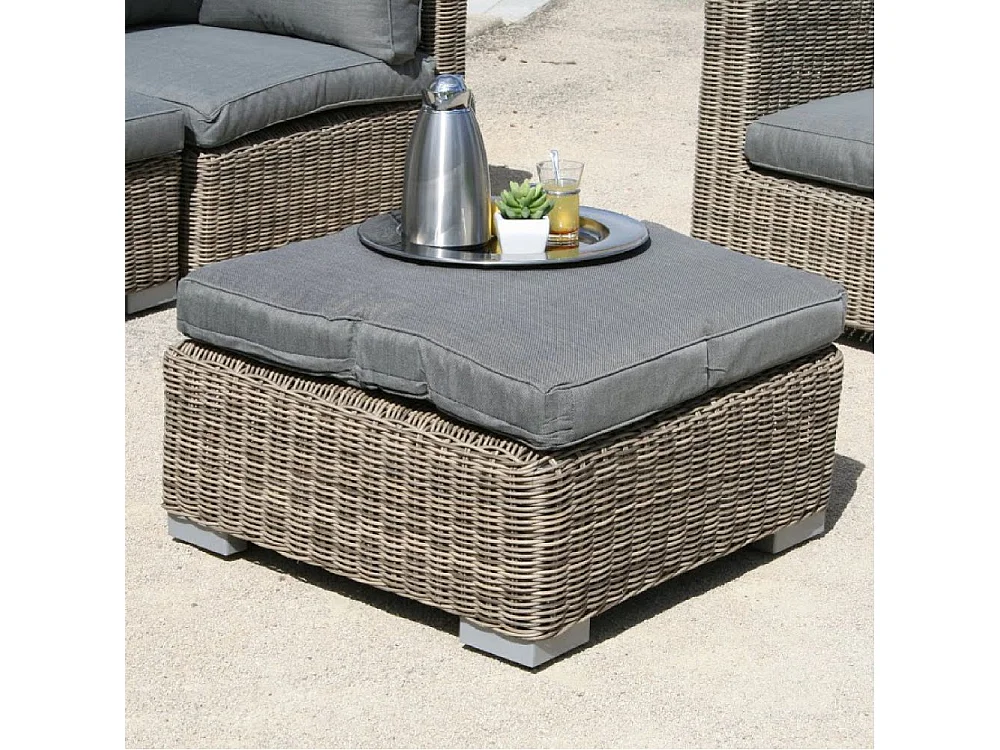 Salon de Jardin Modulable 6 Places "Montmartre" 84cm Marron