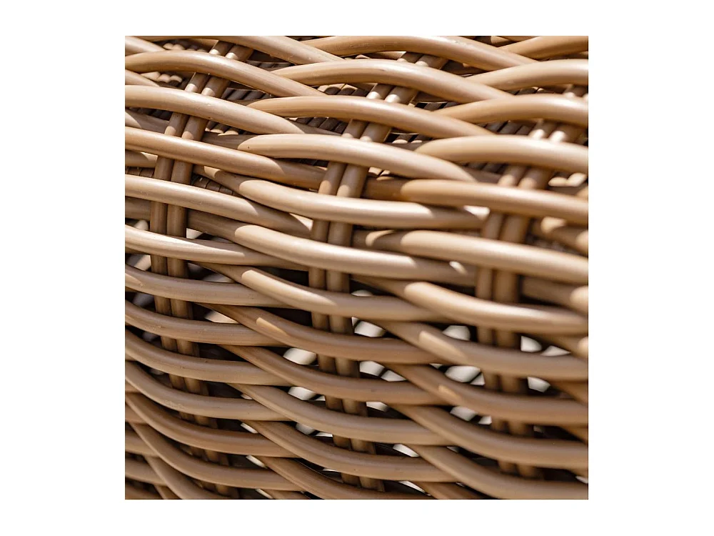 Salon de Jardin 6 Places en Résine Tressée "Borabora" 220cm Marron