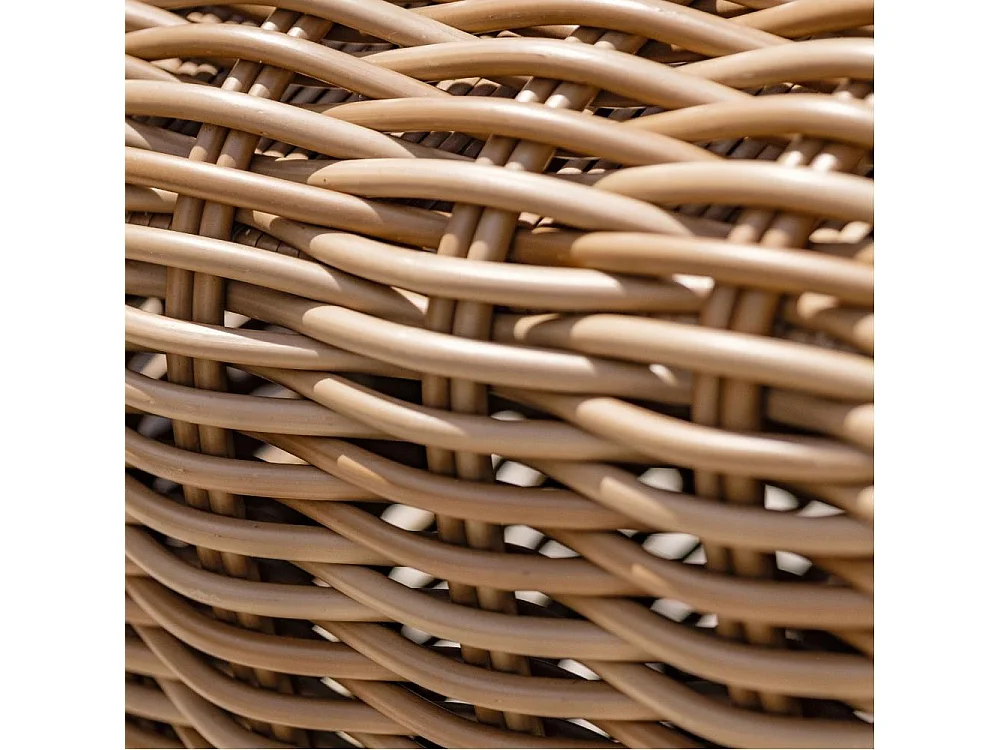 Salon de Jardin 6 Places en Résine Tressée "Borabora" 220cm Marron