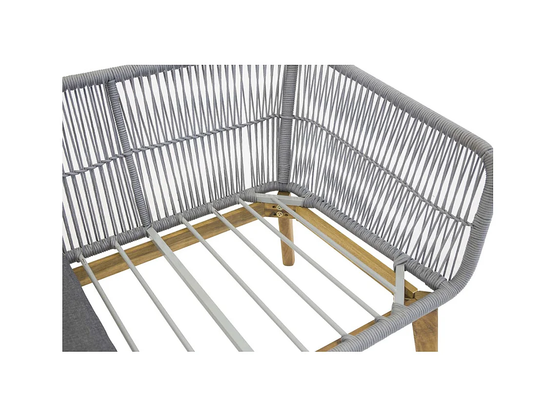 Salon de Jardin en Bois "Chania" 164cm Gris