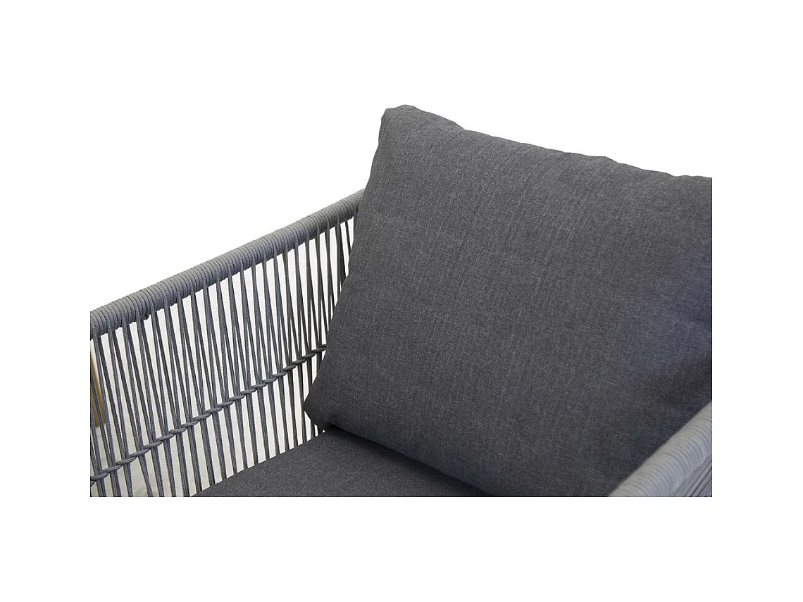 Salon de Jardin en Bois "Chania" 164cm Gris