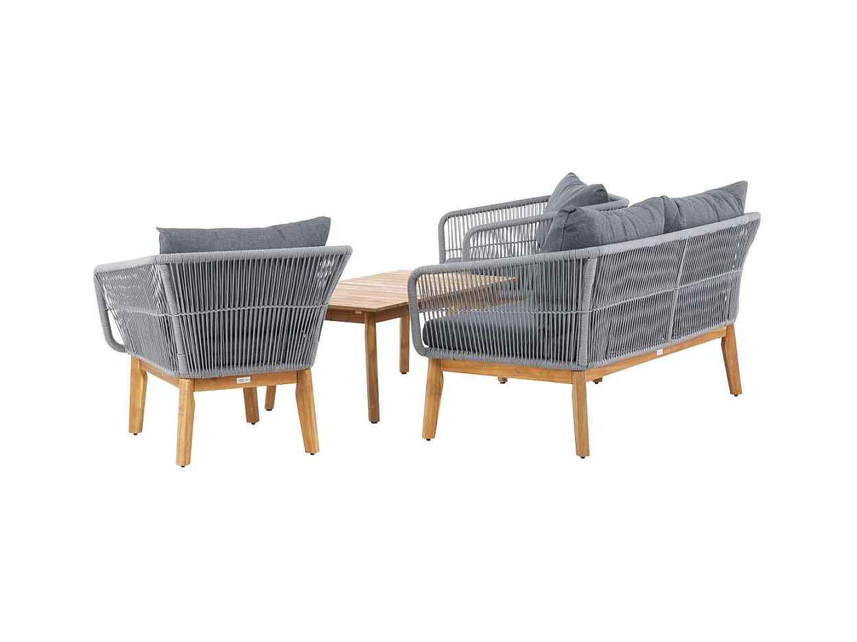 Salon de Jardin en Bois "Chania" 164cm Gris